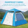 Instant Pop Up Tent For Hiking 2/3/4 Person Camping Tents, Waterproof Windproof Family Tent With Top Rainfly, Easy Set Up, Portable With Carry Bag, Wi – Blue