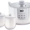 Joyoung White Porclain Slow Cooker 1.8L with 3 Ceramic Inner Containers