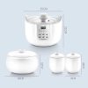 Joyoung White Porclain Slow Cooker 1.8L with 3 Ceramic Inner Containers