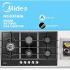 Gas Glass Cooktop 90cm Black