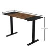 FORTIA Sit Stand Standing Desk, 72-118cm Height Adjustable, 70kg Load, Frame – 140×60 cm, Oak and Black