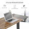 FORTIA Sit Stand Standing Desk, 72-118cm Height Adjustable, 70kg Load, Frame – 140×60 cm, Oak and Black