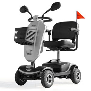 EQUIPMED Mobility Scooter Electric Motorized Ride On E-Scooter for Elderly Older Adult Handicap Aid – Silver