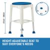 EQUIPMED Adjustable Bath Shower Seat Chair Stool Swivel Rotating Bath Aid