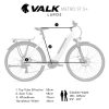 2023 Valk Metro ST 5 + Electric Bike, Mid-Drive, Step-Through, Large – White