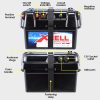 X-CELL Deep Cycle Battery Box Marine Storage Case 12v Camper Camping Boat Power