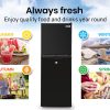 GECKO 125L Portable Fridge Freezer Camping Motorhome Caravan Upright Fridges 12V/24V/240V – Black