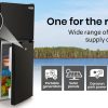 GECKO 125L Portable Fridge Freezer Camping Motorhome Caravan Upright Fridges 12V/24V/240V – Black