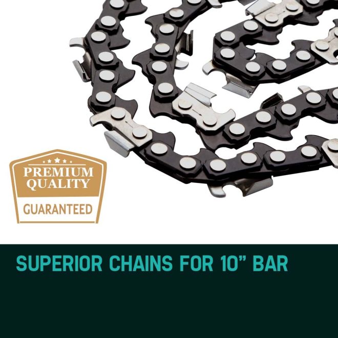 Baumr-AG Chainsaw Chain Bar Replacement for Arborist Saws – 2 x 10 inch