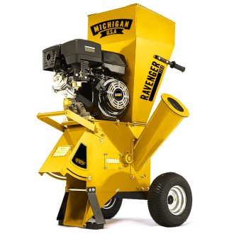 MICHIGAN 15HP Petrol Wood Chipper Garden Mulcher Shredder Mulch Chip 420CC Commercial Series