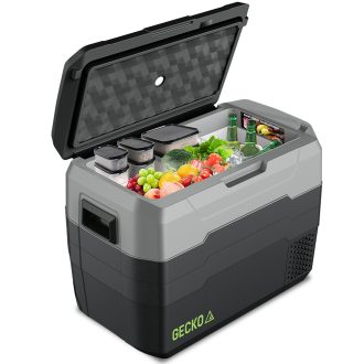 GECKO Portable Fridge Freezer 12V/24V/240V for Camping, Car, Caravan, Boats