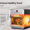 EUROCHEF 16L Digital Air Fryer Electric Airfryer Rotisserie Large Big Dry Cooker, Silver