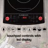 EuroChef Electric Induction Portable Cooktop Ceramic Hot Plate Kitchen Cooker 10AMP