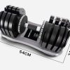 PROFLEX 25kg Adjustable Dumbbell Weights Dumbbells Home Gym Fitness