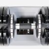 PROFLEX 2 x 25kg Adjustable Dumbbell Set Weights Dumbbells Home Gym Fitness Pair