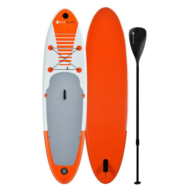 SEACLIFF 10ft Stand Up Paddle Board SUP Paddleboard Inflatable Standing 305cm. – White and Orange