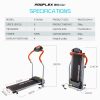 PROFLEX Electric Mini Walking Treadmill Compact Fitness Machine Exercise Equipment. – Orange and Silver