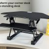 FORTIA Desk Riser Monitor Standing Stand For Corner Desk Adjustable – Black