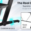 OVERDRIVE Gaming Desk 120cm PC Table Setup Computer Carbon Fiber Style – Black