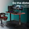 OVERDRIVE Gaming Desk 139cm PC Table Setup Computer Carbon Fiber Style – Black and Red