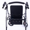 EQUIPMED 4 Wheel Lightweight Rollator Walker, Aluminium Frame, Seat, Carry Bag, for Seniors, Titanium Style