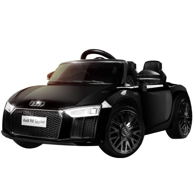 LICENSED AUDI R8 Kids Ride On Car Toy Spyder Electric Remote Control 12V – Black