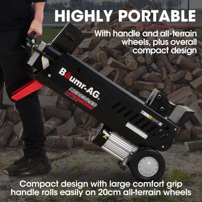 Baumr-AG 10 Tonne Electric Hydraulic Wood Log Splitter – HPS3800E