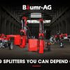 BAUMR-AG 6 Ton Electric Log Splitter 6T Hydraulic Firewood Wood Timber Block Cutter Small Machine