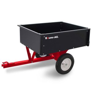 BAUMR-AG 270kg Capacity Metal Dump Cart, for Ride on Mower