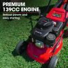 Baumr-AG Lawn Mower 139CC 17 Petrol Push Lawnmower 4-Stroke Engine Catch. – Red