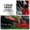 Baumr-AG Lawn Mower 139CC 17 Petrol Push Lawnmower 4-Stroke Engine Catch. – Red