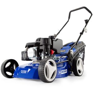 Baumr-AG Lawn Mower 139CC 17 Petrol Push Lawnmower 4-Stroke Engine Catch. – Blue