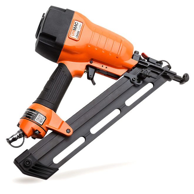 UNIMAC Finishing Air Nail Gun – Heavy Duty Angled Nailer Pneumatic Finish