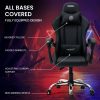 OVERDRIVE Conquest Series Reclining Gaming Ergonomic Office Chair with Lumbar and Neck Pillows – Black