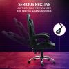 OVERDRIVE Conquest Series Reclining Gaming Ergonomic Office Chair with Lumbar and Neck Pillows – Black