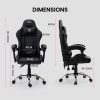 OVERDRIVE Conquest Series Reclining Gaming Ergonomic Office Chair with Lumbar and Neck Pillows – Black