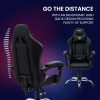 OVERDRIVE Conquest Series Reclining Gaming Ergonomic Office Chair with Lumbar and Neck Pillows – Black