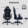 OVERDRIVE Apex Series Reclining Gaming Ergonomic Office Chair with Footrest – Black