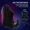 OVERDRIVE Apex Series Reclining Gaming Ergonomic Office Chair with Footrest – Black