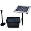 PROTEGE Solar Powered Water Fountain Pump Pond Kit with Eco Filter Box – 5W