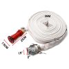 PROTEGE Fire Fighting Hose – 36m 1.5 Lay Flat Canvas Adjustable Nozzle