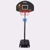 Dr.Dunk Basketball Hoop Stand System Kids Height Portable Adjustable Ring Net – Black