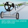 AURELAQUA Solar Swimming Pool Cover + Roller Wheel Adjustable 400 Bubble – 6×3.2 m