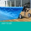 AURELAQUA Solar Swimming Pool Cover + Roller Wheel Adjustable 400 Bubble – 6×3.2 m