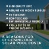 AURELAQUA Solar Swimming Pool Cover + Roller Wheel Adjustable 400 Bubble – 6×3.2 m