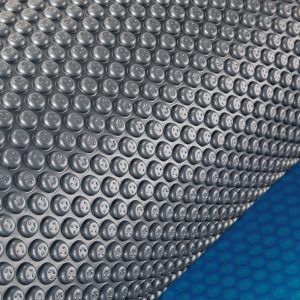 AURELAQUA Solar Swimming Pool Cover 500 Micron Heater Bubble Blanket – 10×4.7 m, Blue and Silver