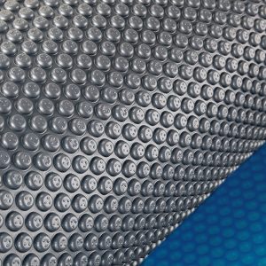 AURELAQUA 400 Micron Solar Thermal Blanket Swimming Pool Cover – 7.5×3.2 m, Blue and Silver