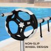 AURELAQUA 5.7m Swimming Pool Roller Cover Reel Adjustable Solar w/ Wheels Thermal Blanket