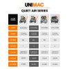 UNIMAC 40L 2.0HP Silent Oil-Free Electric Air Compressor, Portable, Twin Nitto Outlets