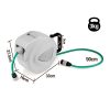 PLANTCRAFT Retractable Garden Water Hose Reel Storage Spray Gun Rewind – 10 M